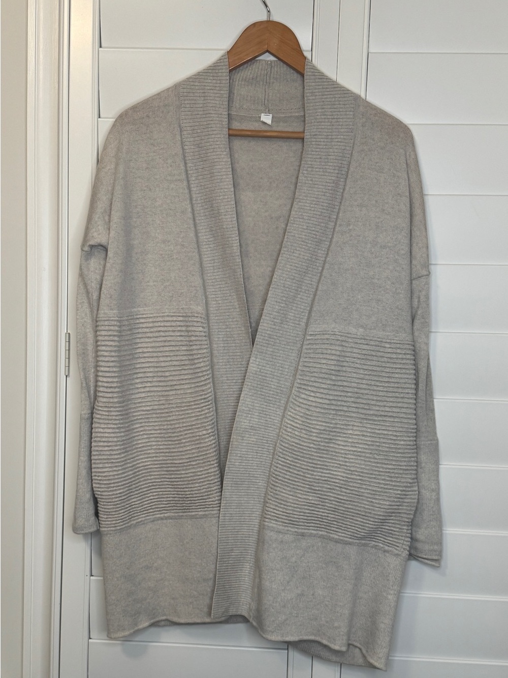 DONNI. Knit Ribbed Open Front Cardigan Size 4